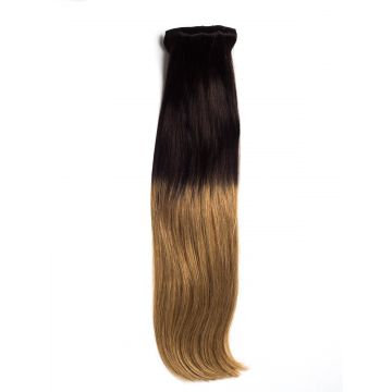 Extensii Clip-On Deluxe Ombre Saten Inchis/Blond Aluna