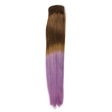 Extensii Clip-On PREMIUM Ombre Saten Natural/Mov