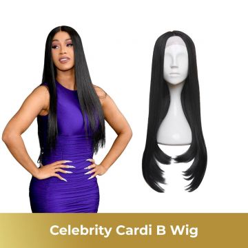 Celebrity  Peruca Raluca Lung Saten Inchis