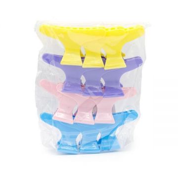 Clemă-clește pentru coafură, set, 12 buc, colorat