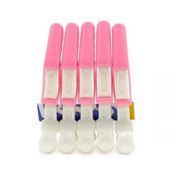 Cleme pentru păr, 5 buc, alb + roz