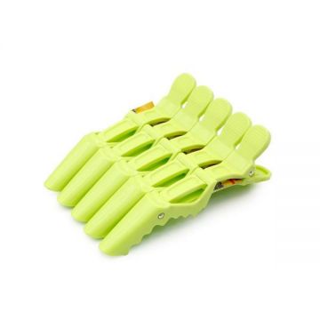 Cleme pentru păr, 5 bucăți, verde
