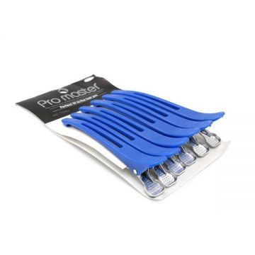 Cleme pentru păr Pro master, 6 buc, albastru