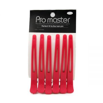 Cleme pentru păr Pro master, 6 buc, roz
