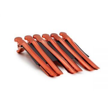 Set 12 buc. cleme pentru par, Metal, Rosii