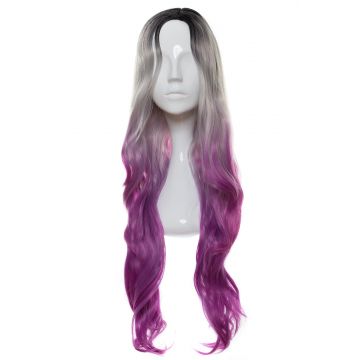 Peruca  Selena Ombre Gri-Purple