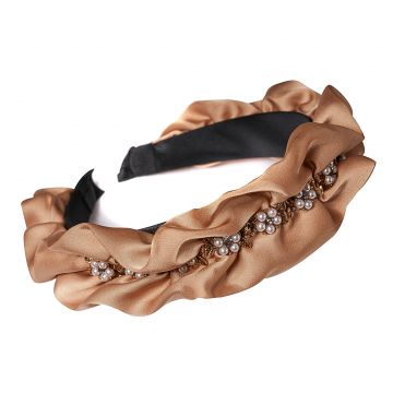 Bentita Aplicatii Perle Satin Bej