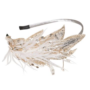 Coronita Ocazie Subtire Pene Si Cristale