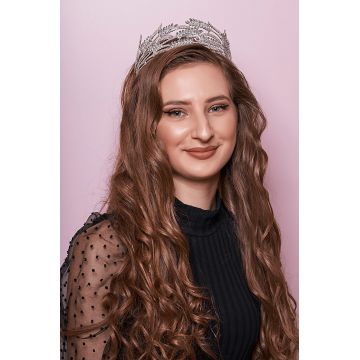 Coronita Tiara Cristale Argintiu