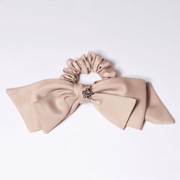 Elastic Funda Satin Bijuterie Nude