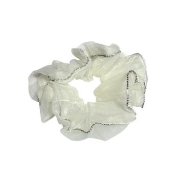 Elastic Strasuri Alb