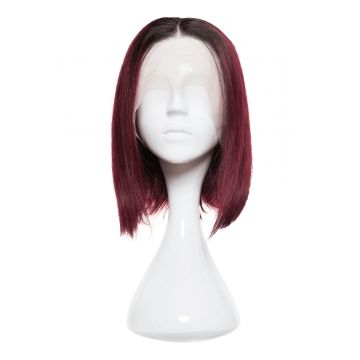 Peruca naturala Amelia Burgundy