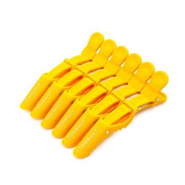 Clame pentru păr, 6 bucăți, galbene
