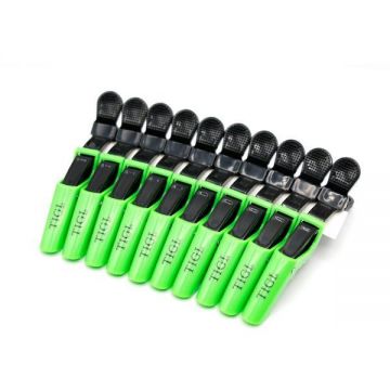 Cleme pentru păr 10 bucăți, negru + verde