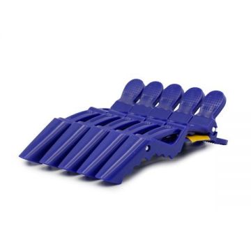 Cleme pentru păr, 5 buc, albastru