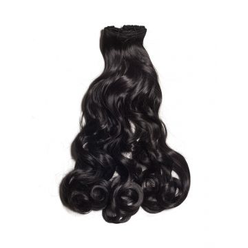 Extensii Clip-On Ondulat Saten Inchis