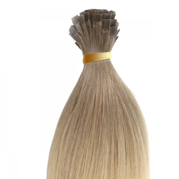 Extensii Micro Keratina Par Rusesc Ombre Blond Deschis Cenusiu