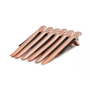 Set 12 bucăți cleme pentru păr, Metal, Bronz